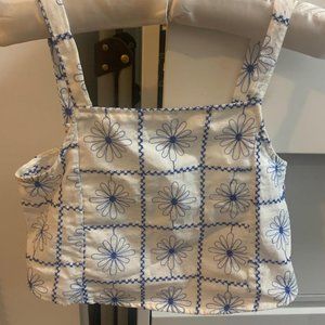 Zara teen summer linen cropped tank size 13-14 - excellent condition